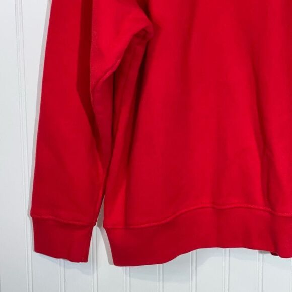 Reebok Houston Texas Sweatshirt Men XLarge Red Pullover 1/4 Zip Long Slv Fleece - Picture 3 of 13